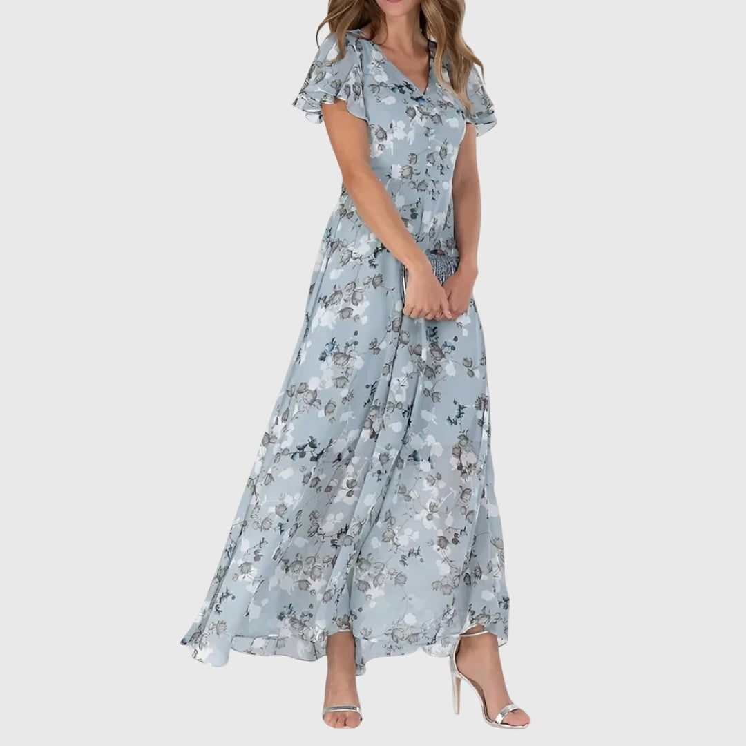 Jacklyn | Womens Floral V Neck Maxi Dress
