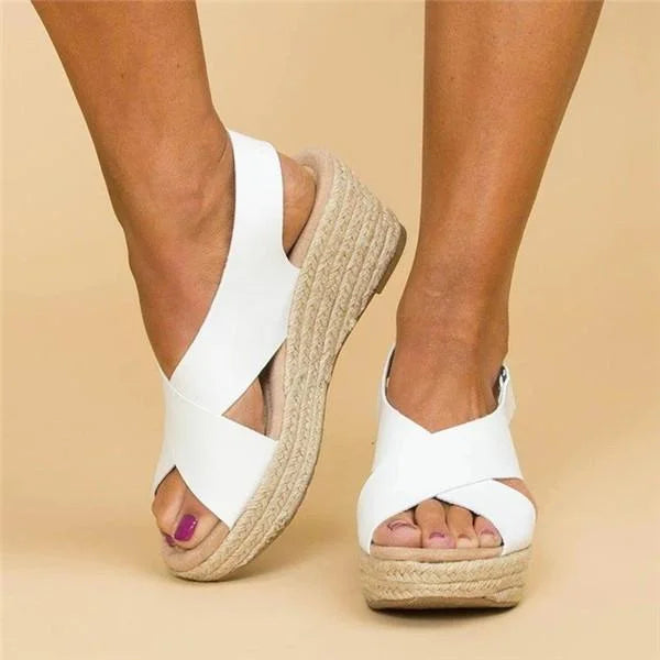 Ashley | Women’s Summer Cross Strap Platform Sandals