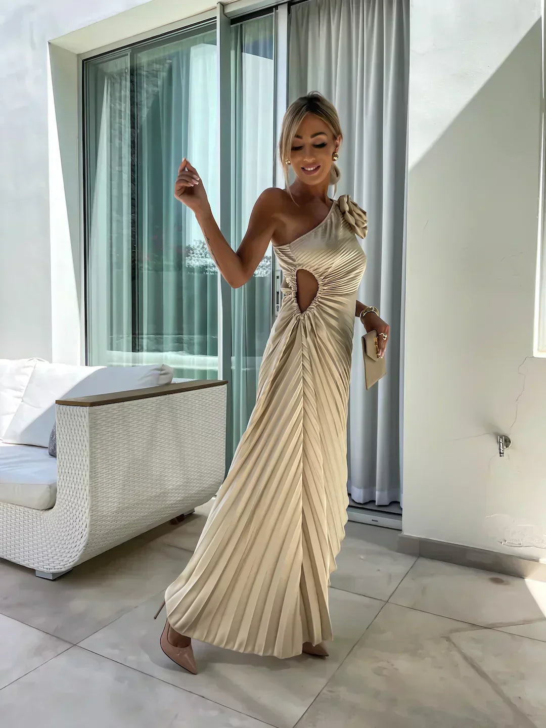 Alexis | Women Summer One Shoulder Midi Dress