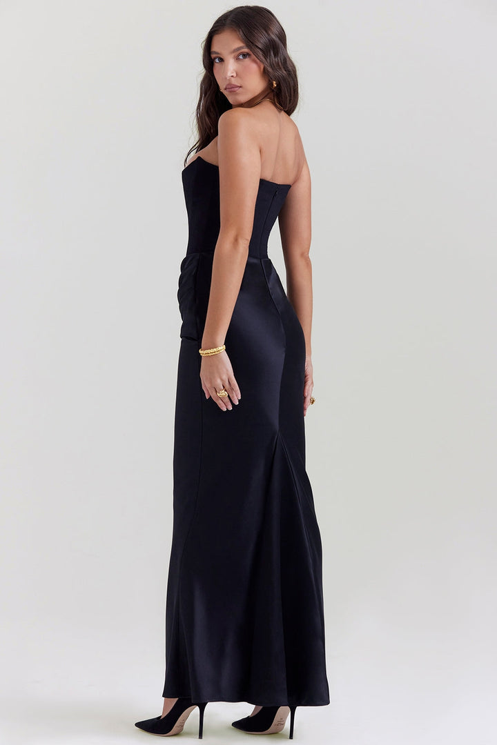 Chloe | Women Wedding Guest Strapless Maxi Dress