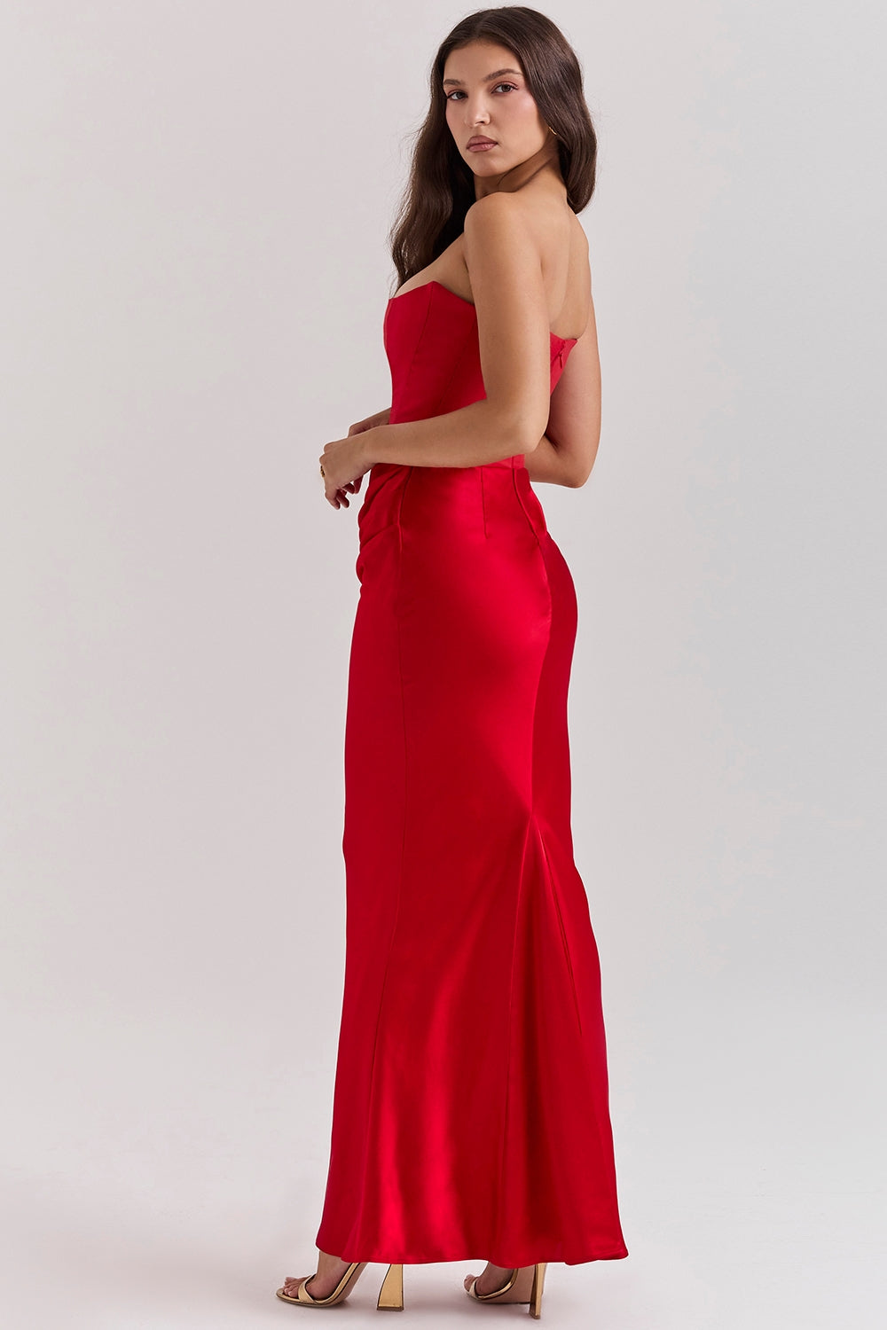Chloe | Women Wedding Guest Strapless Maxi Dress