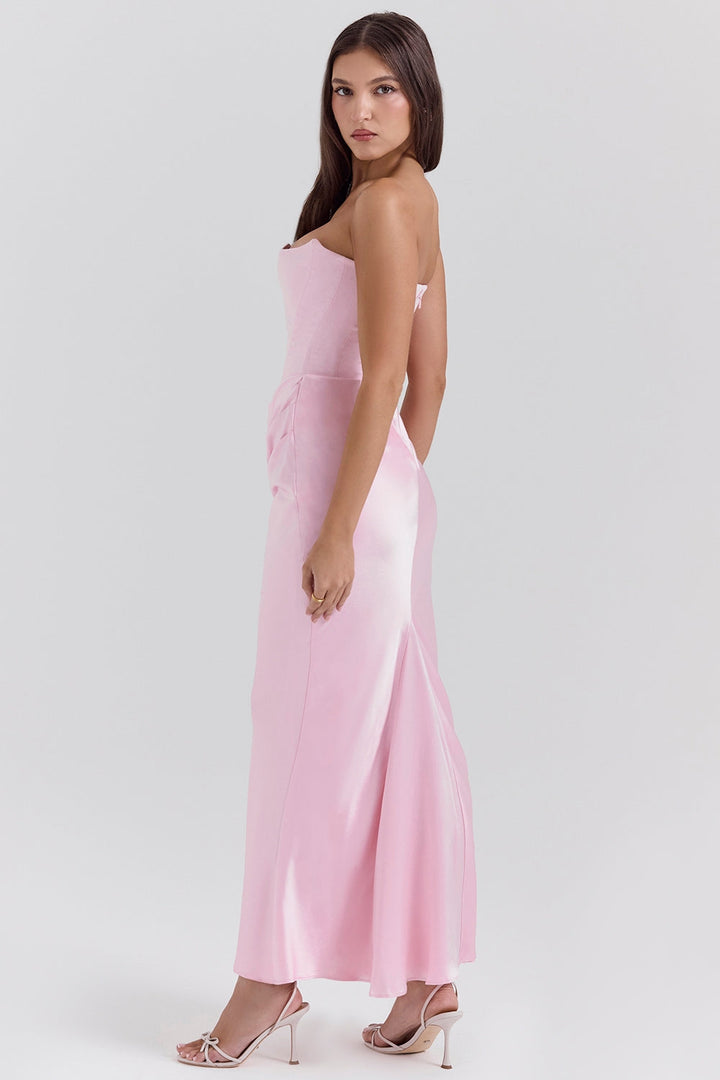 Chloe | Women Wedding Guest Strapless Maxi Dress