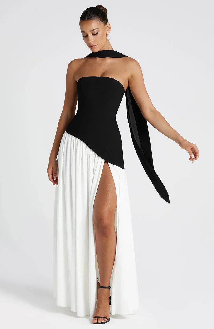 Clara | Women Wedding Guest Asymmetric Maxi Dress