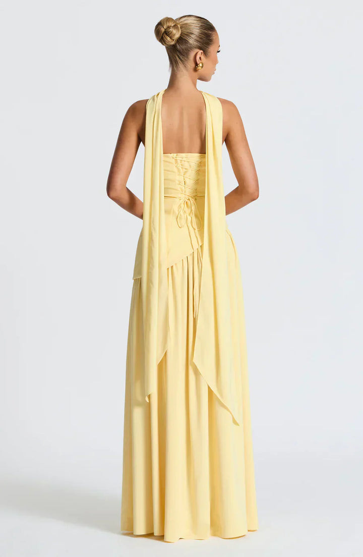 Clara | Women Wedding Guest Asymmetric Maxi Dress