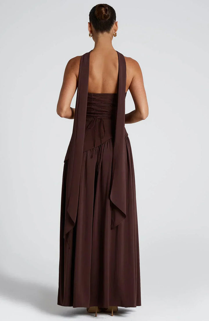 Clara | Women Wedding Guest Asymmetric Maxi Dress