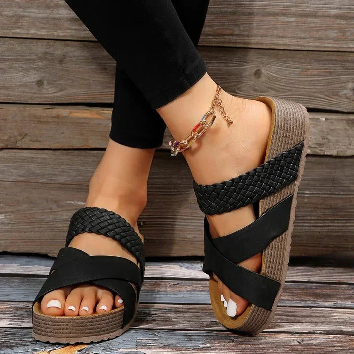 Isabella | Womens Orthopedic Platform Slide Sandals