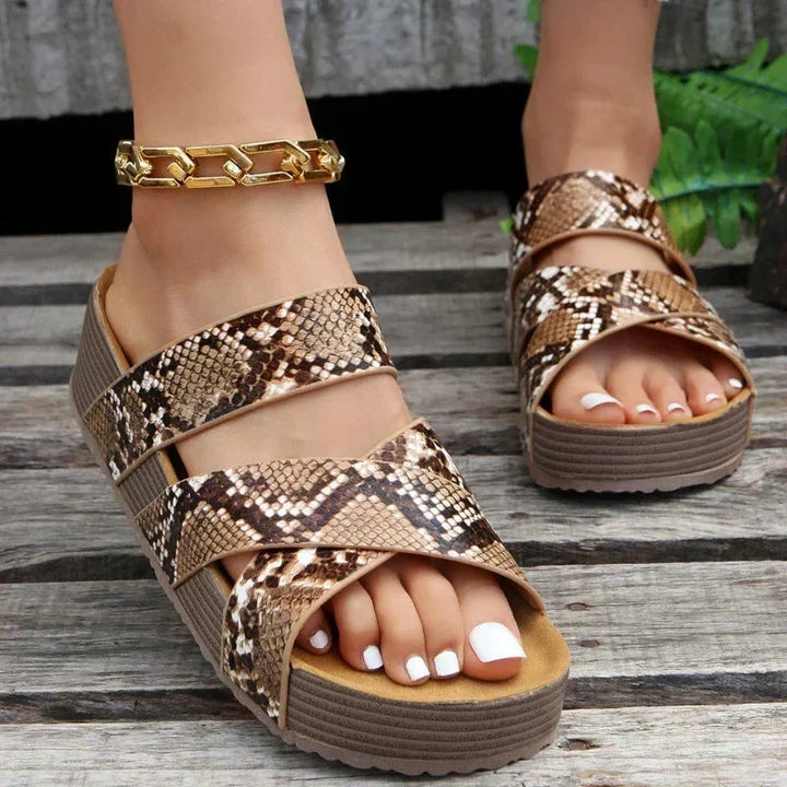 Isabella | Womens Orthopedic Platform Slide Sandals