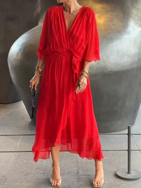 Blair | Women Summer V-Neck Wrap Midi Dress