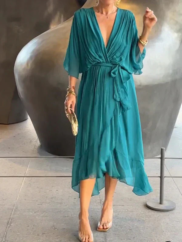 Blair | Women Summer V-Neck Wrap Midi Dress