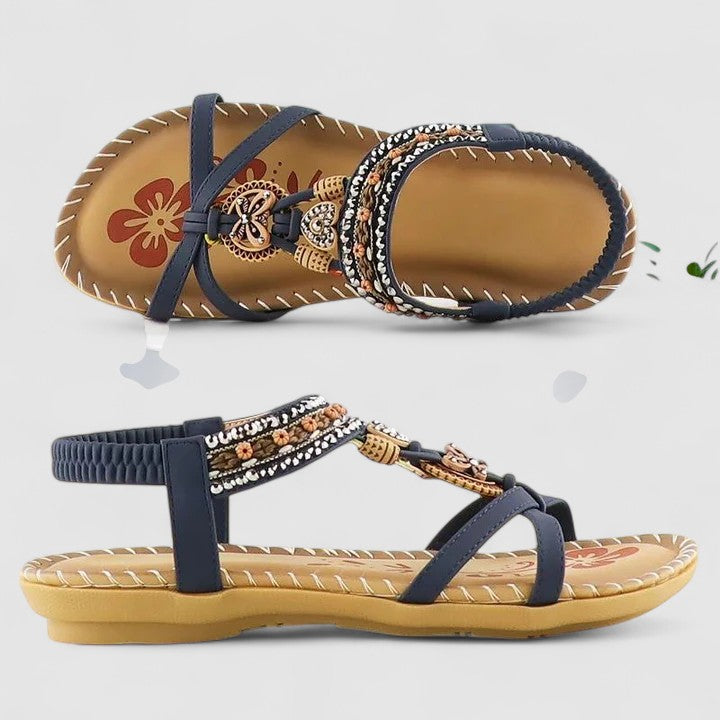 Michelle | Womens Strappy Flat Open Toe Sandals