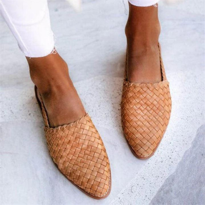 Charlotte | Women's Slip On Woven Flat Loafers