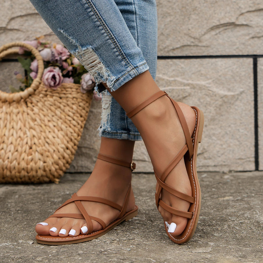 Caroline | Women's Strappy Flat Orthopedic Casual Sandals