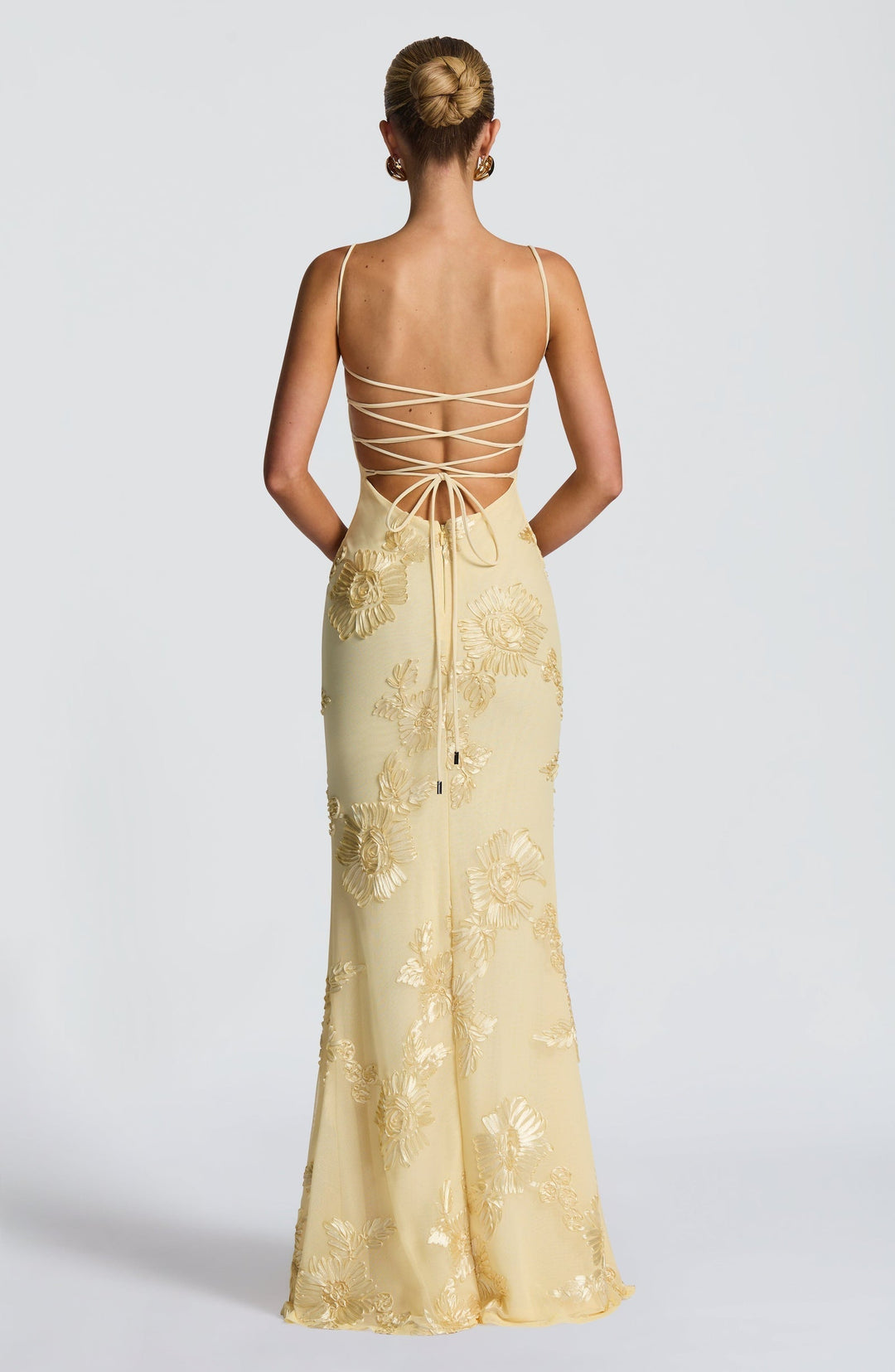 Brooklyn | Women's Floral Embroidered Maxi Wedding Guest Dress