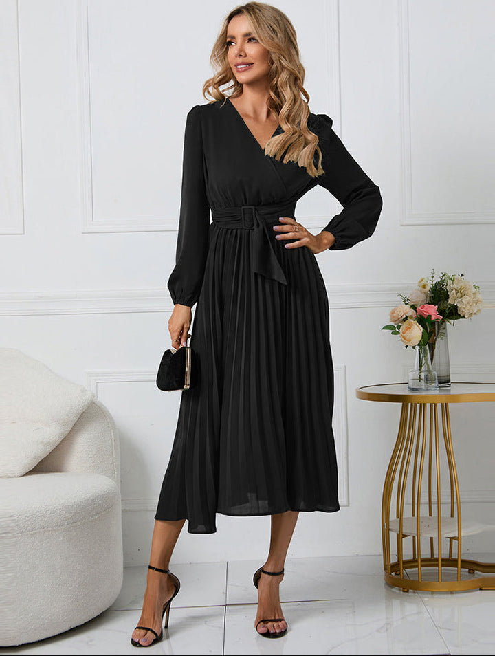 Danielle | Women's Long Sleeve Midi Wedding Guest Dress